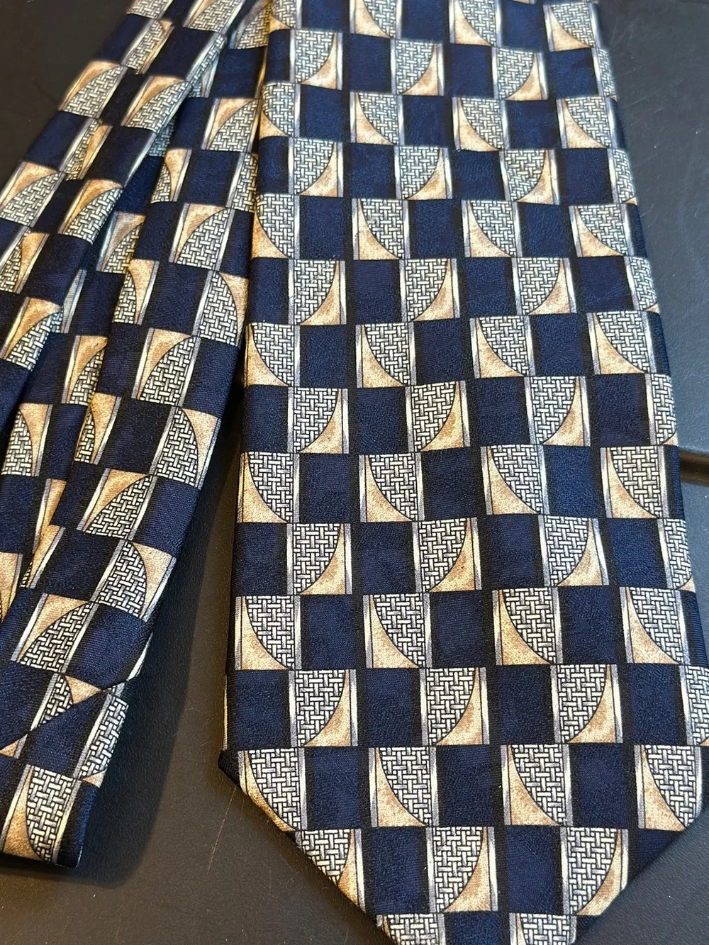Men's Geometric Tie Croft & Barrow Hand made
